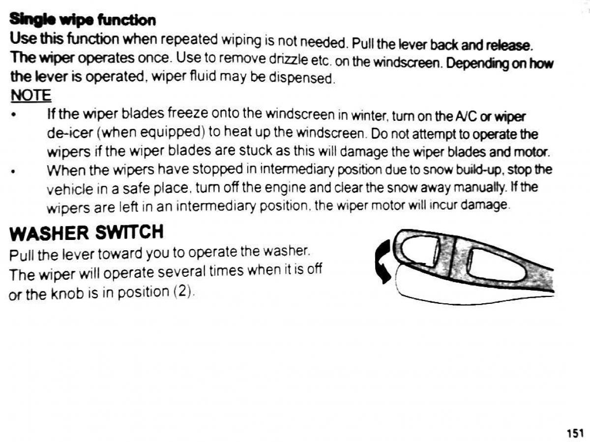 Mitsubishi Pajero II 2 owners manual / page 151