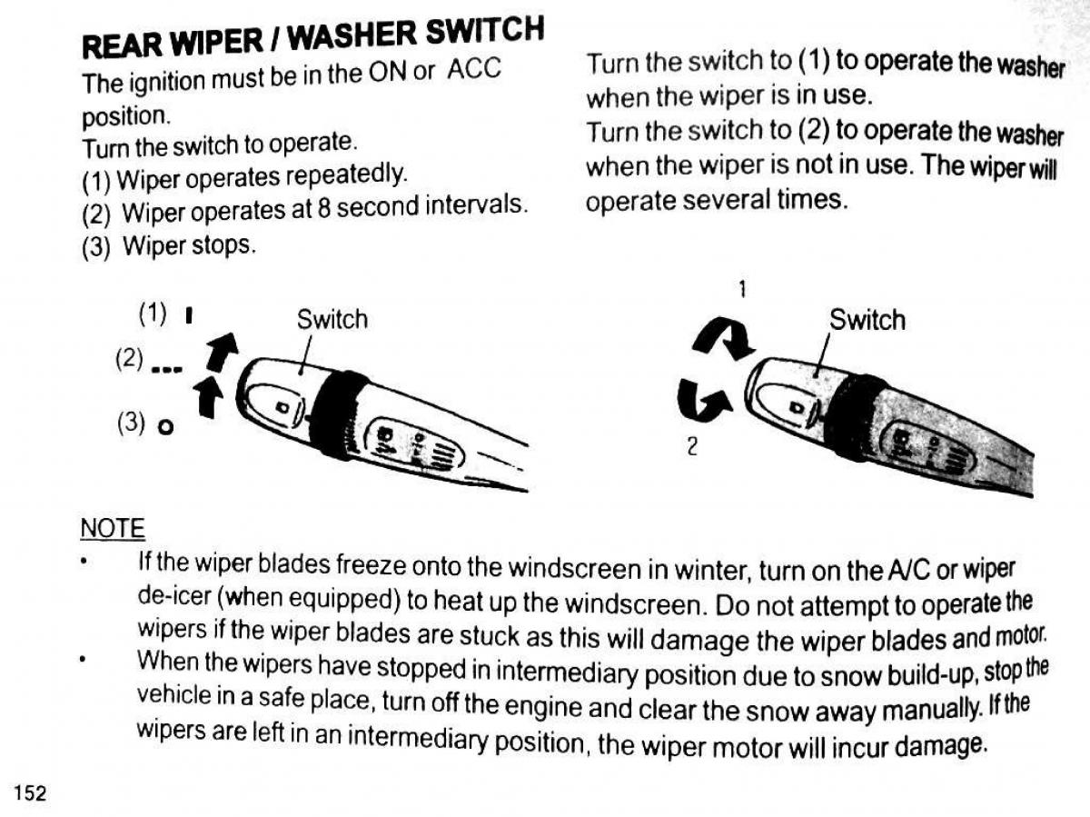 Mitsubishi Pajero II 2 owners manual / page 152