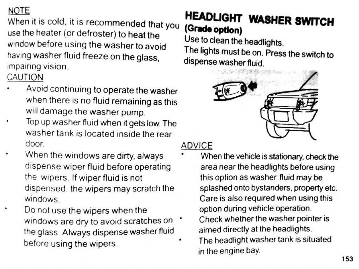 Mitsubishi Pajero II 2 owners manual / page 153