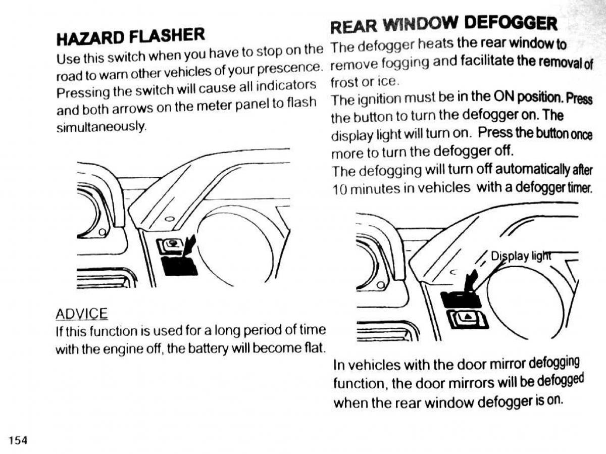 Mitsubishi Pajero II 2 owners manual / page 154