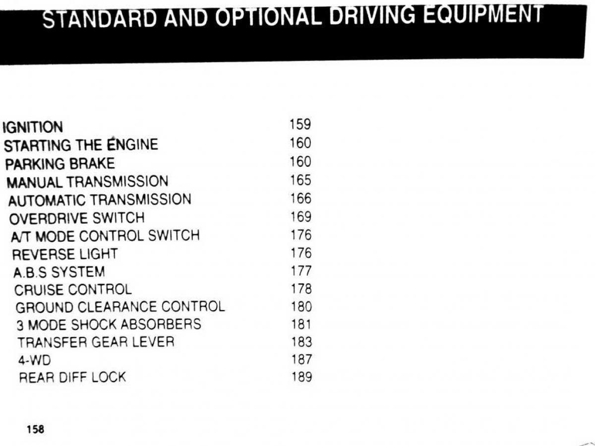 Mitsubishi Pajero II 2 owners manual / page 158