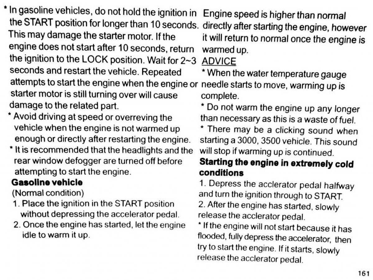 Mitsubishi Pajero II 2 owners manual / page 161