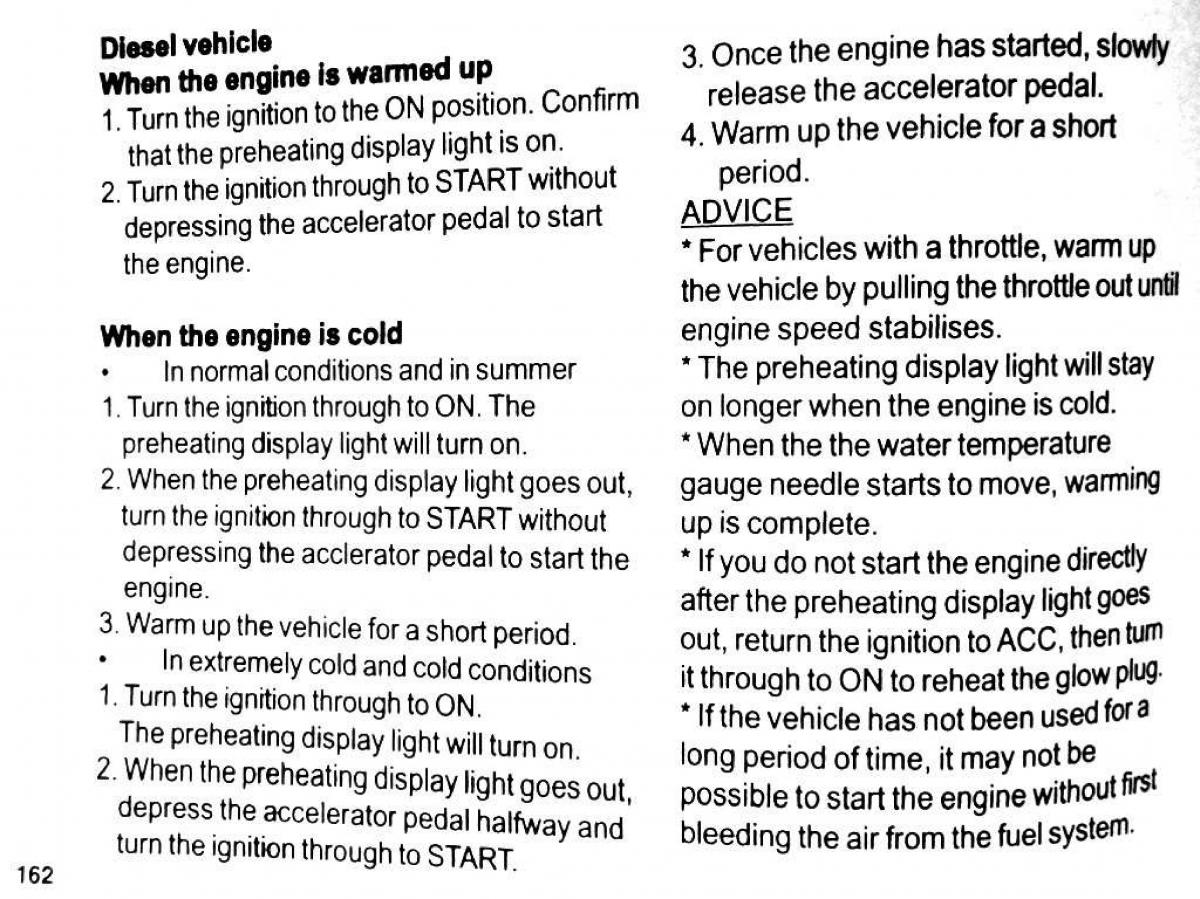 Mitsubishi Pajero II 2 owners manual / page 162