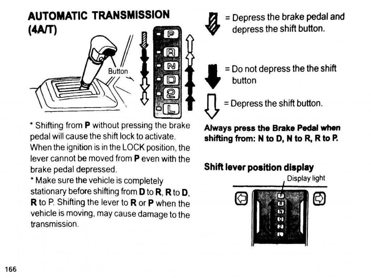 Mitsubishi Pajero II 2 owners manual / page 166