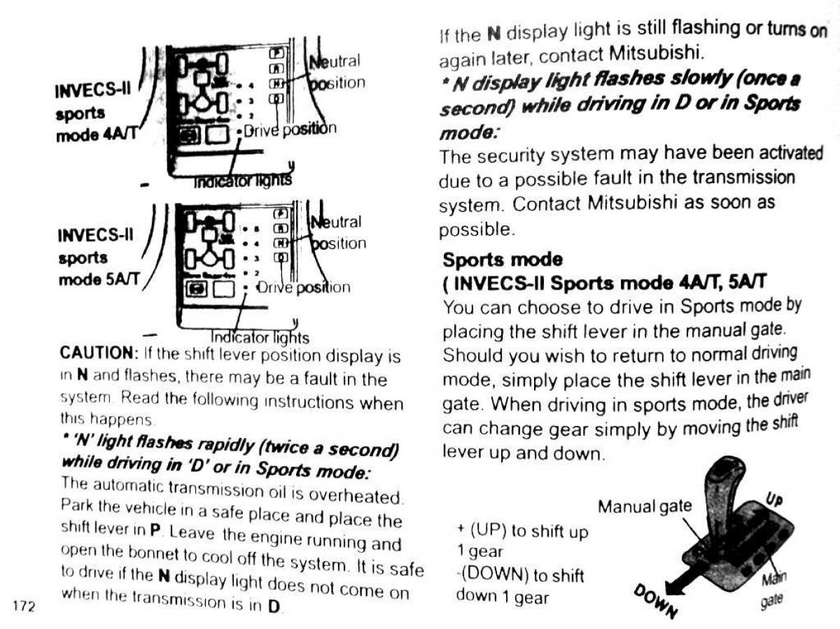 Mitsubishi Pajero II 2 owners manual / page 172