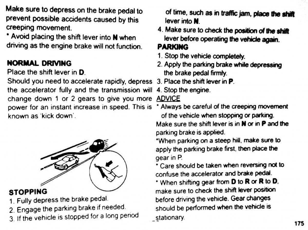 Mitsubishi Pajero II 2 owners manual / page 175