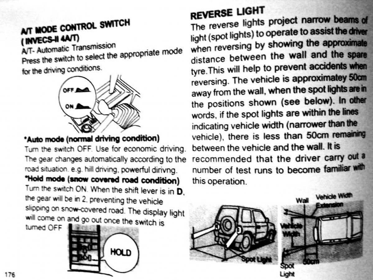 Mitsubishi Pajero II 2 owners manual / page 176