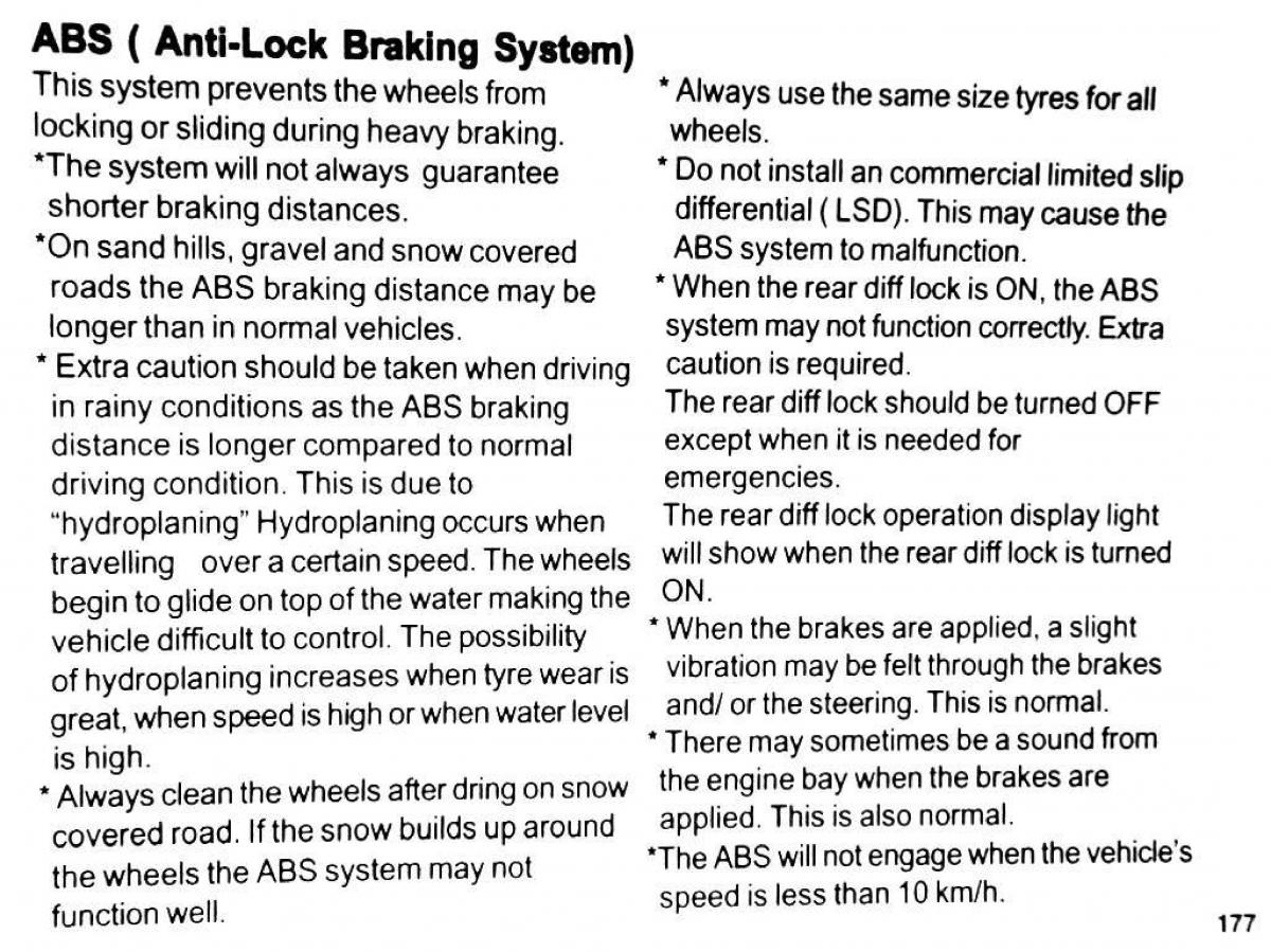 Mitsubishi Pajero II 2 owners manual / page 177