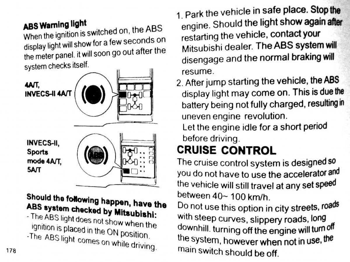 Mitsubishi Pajero II 2 owners manual / page 178