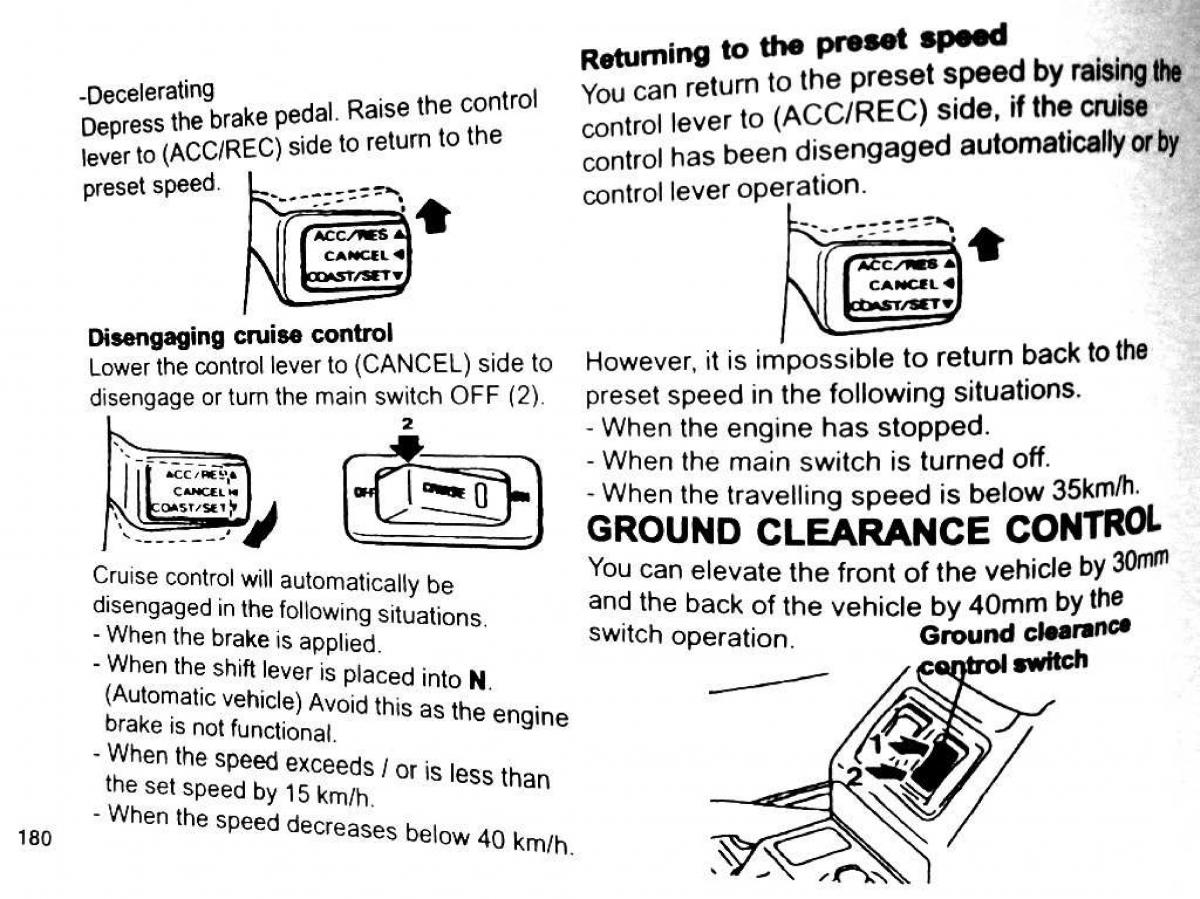 Mitsubishi Pajero II 2 owners manual / page 180