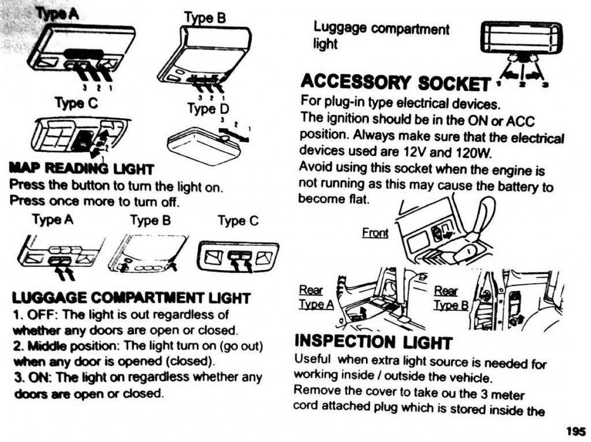 Mitsubishi Pajero II 2 owners manual / page 195