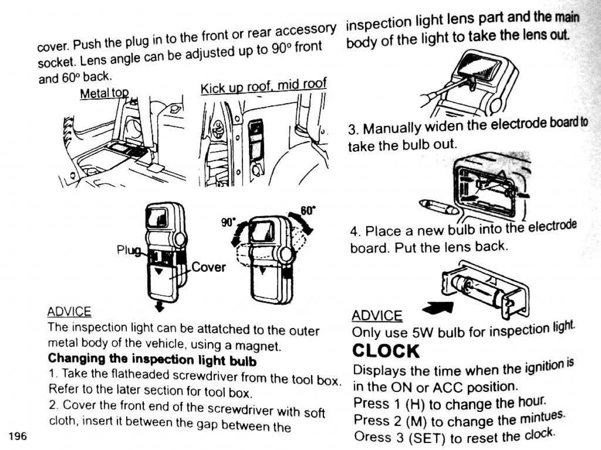 Mitsubishi Pajero II 2 owners manual / page 196