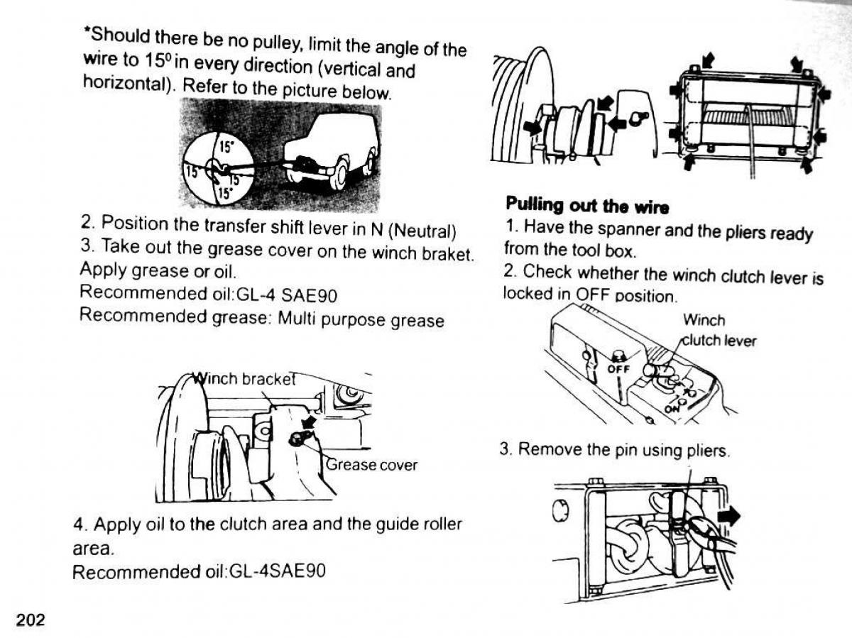 Mitsubishi Pajero II 2 owners manual / page 202