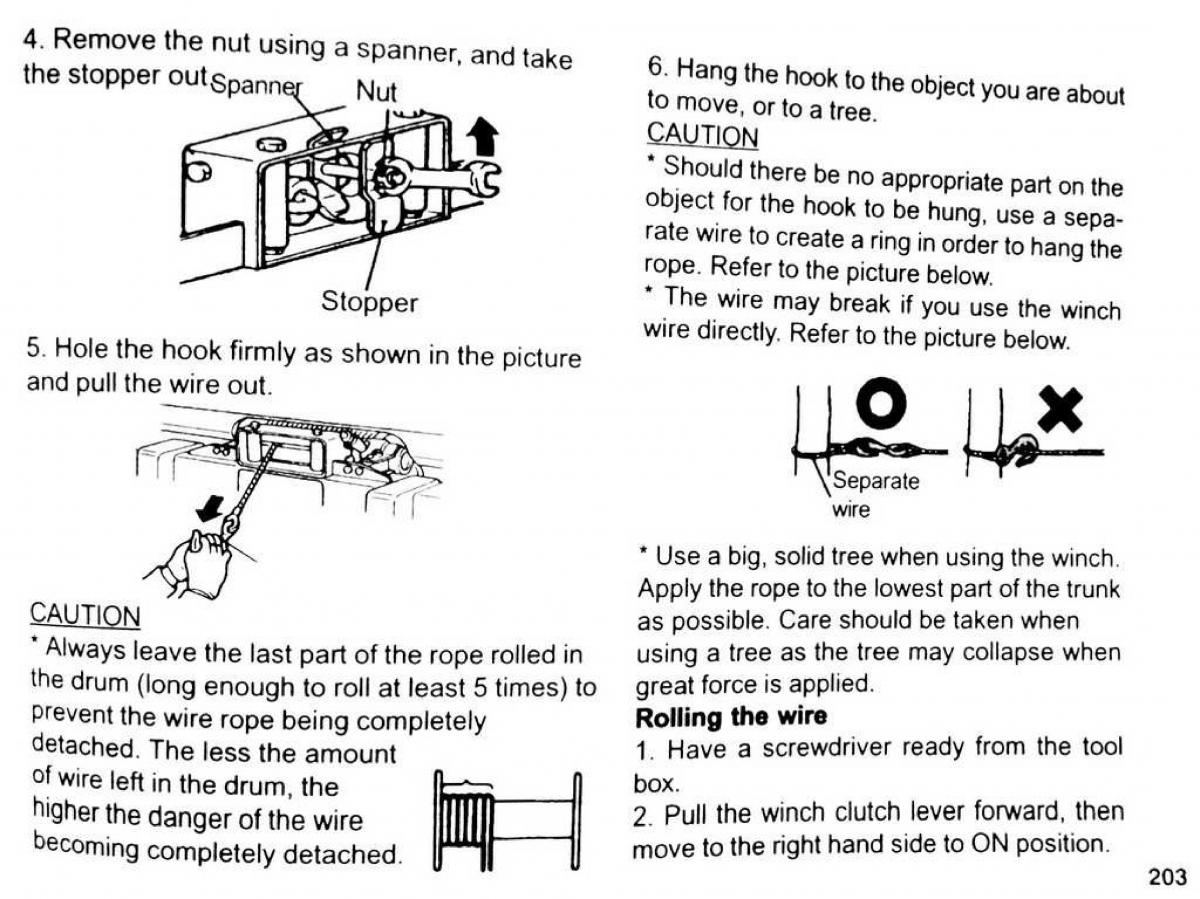 Mitsubishi Pajero II 2 owners manual / page 203