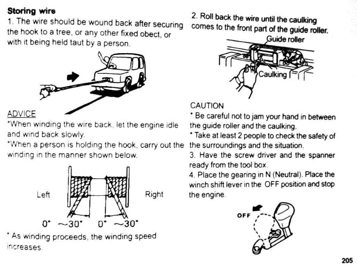 Mitsubishi Pajero II 2 owners manual / page 205