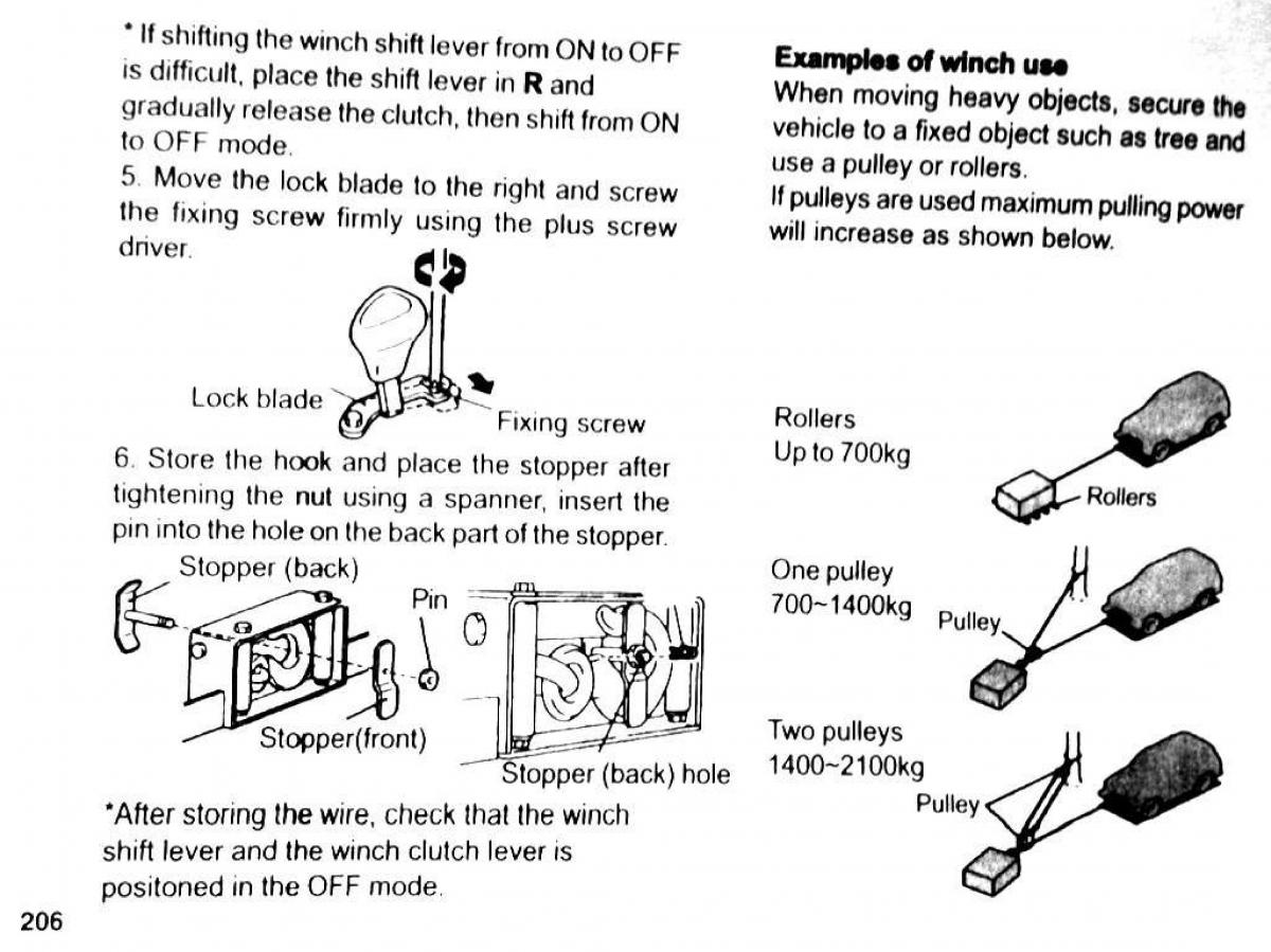 Mitsubishi Pajero II 2 owners manual / page 206