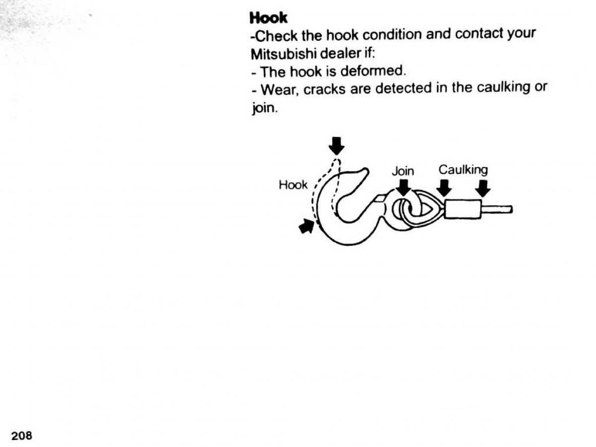 Mitsubishi Pajero II 2 owners manual / page 208