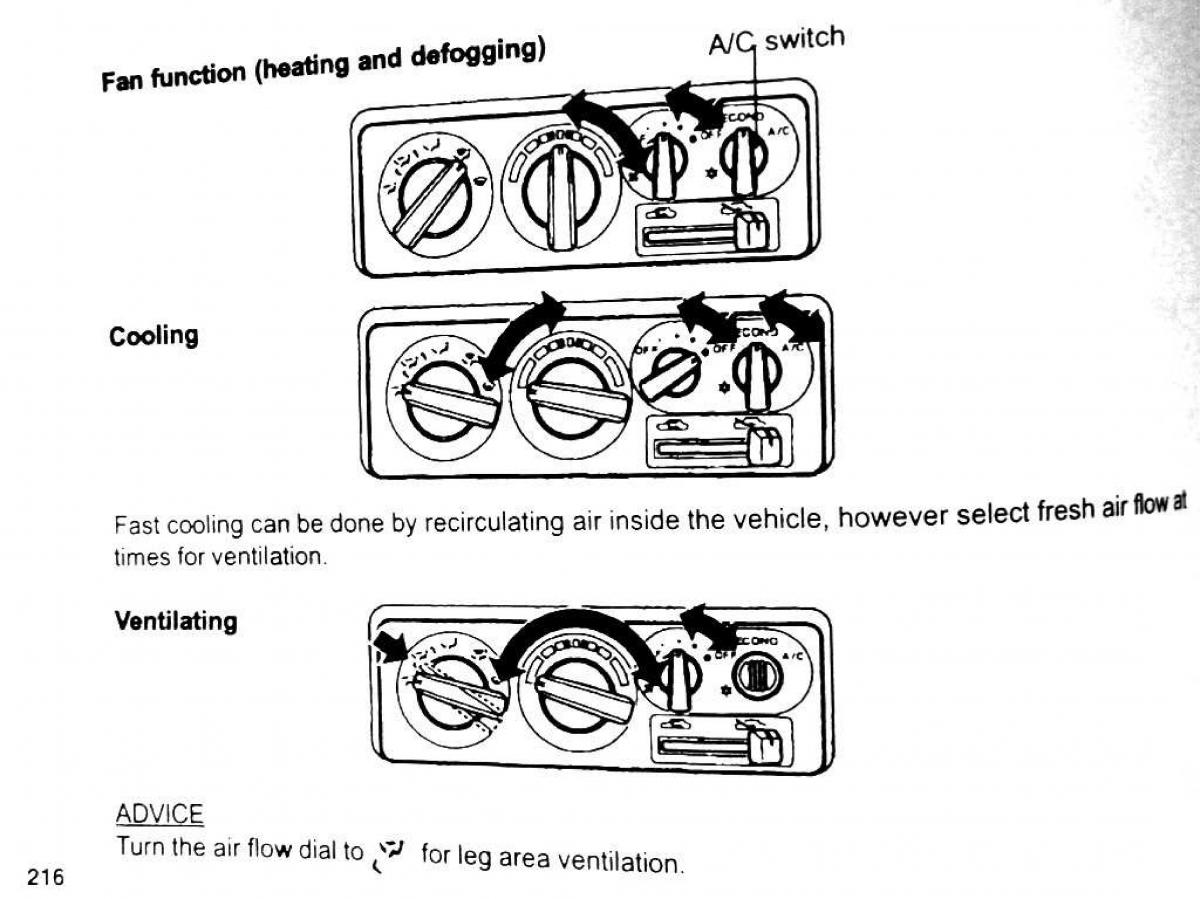 Mitsubishi Pajero II 2 owners manual / page 216