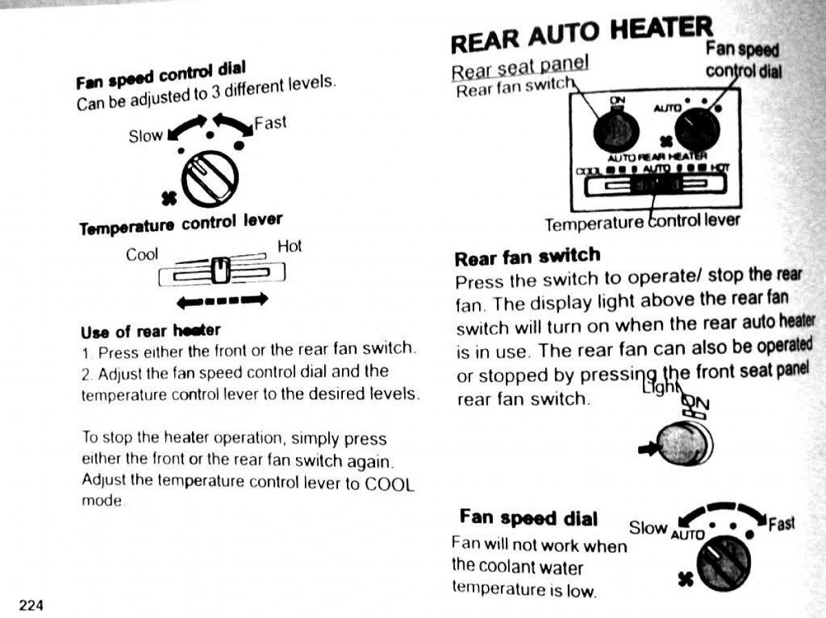 Mitsubishi Pajero II 2 owners manual / page 224