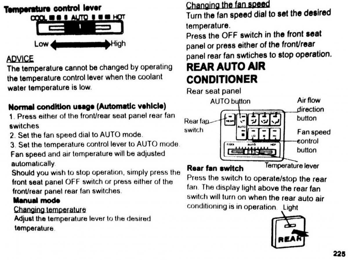 Mitsubishi Pajero II 2 owners manual / page 225