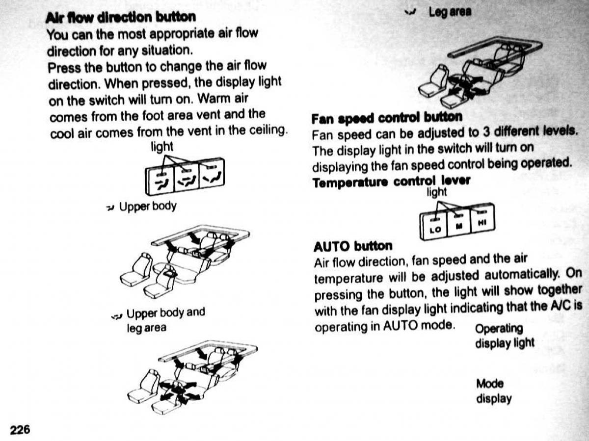 Mitsubishi Pajero II 2 owners manual / page 226