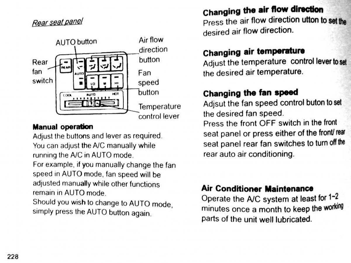 Mitsubishi Pajero II 2 owners manual / page 228