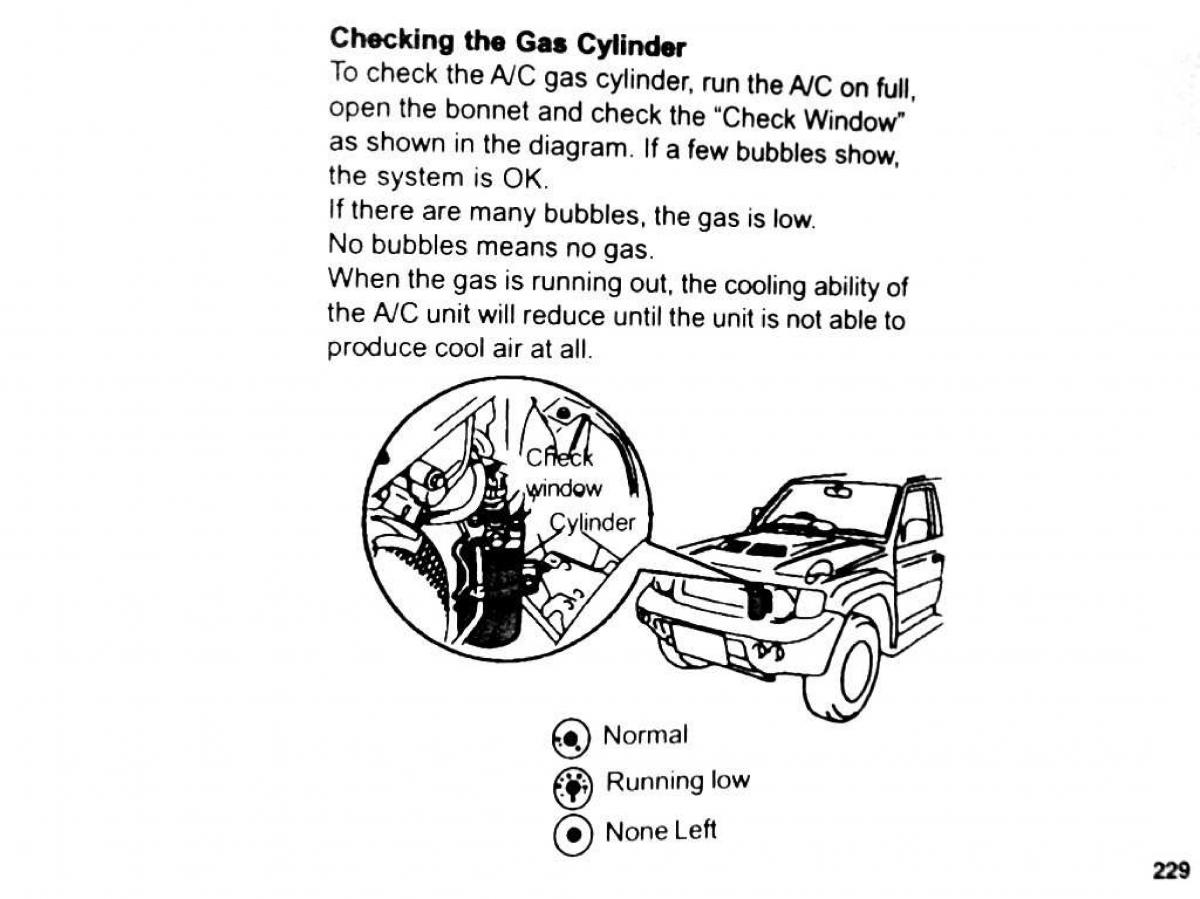 Mitsubishi Pajero II 2 owners manual / page 229