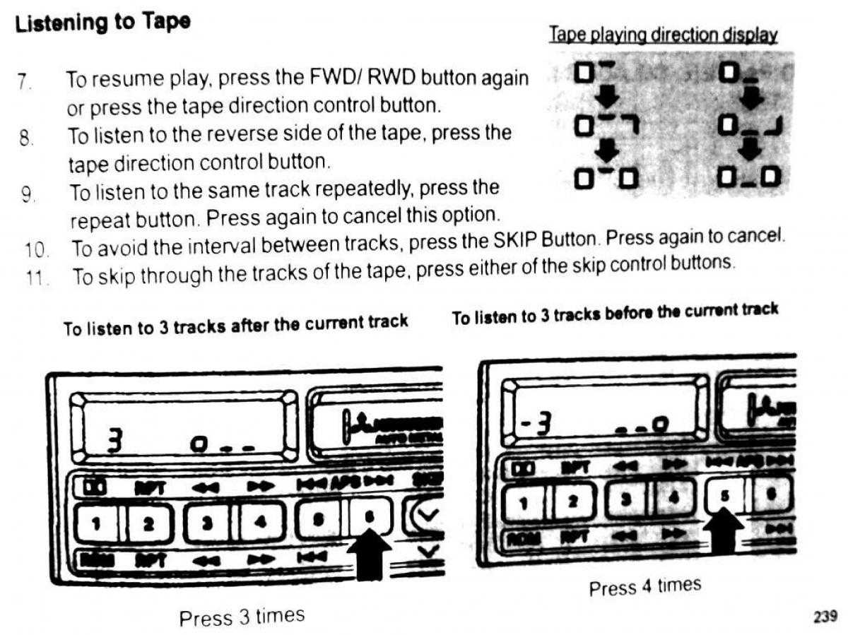 Mitsubishi Pajero II 2 owners manual / page 239