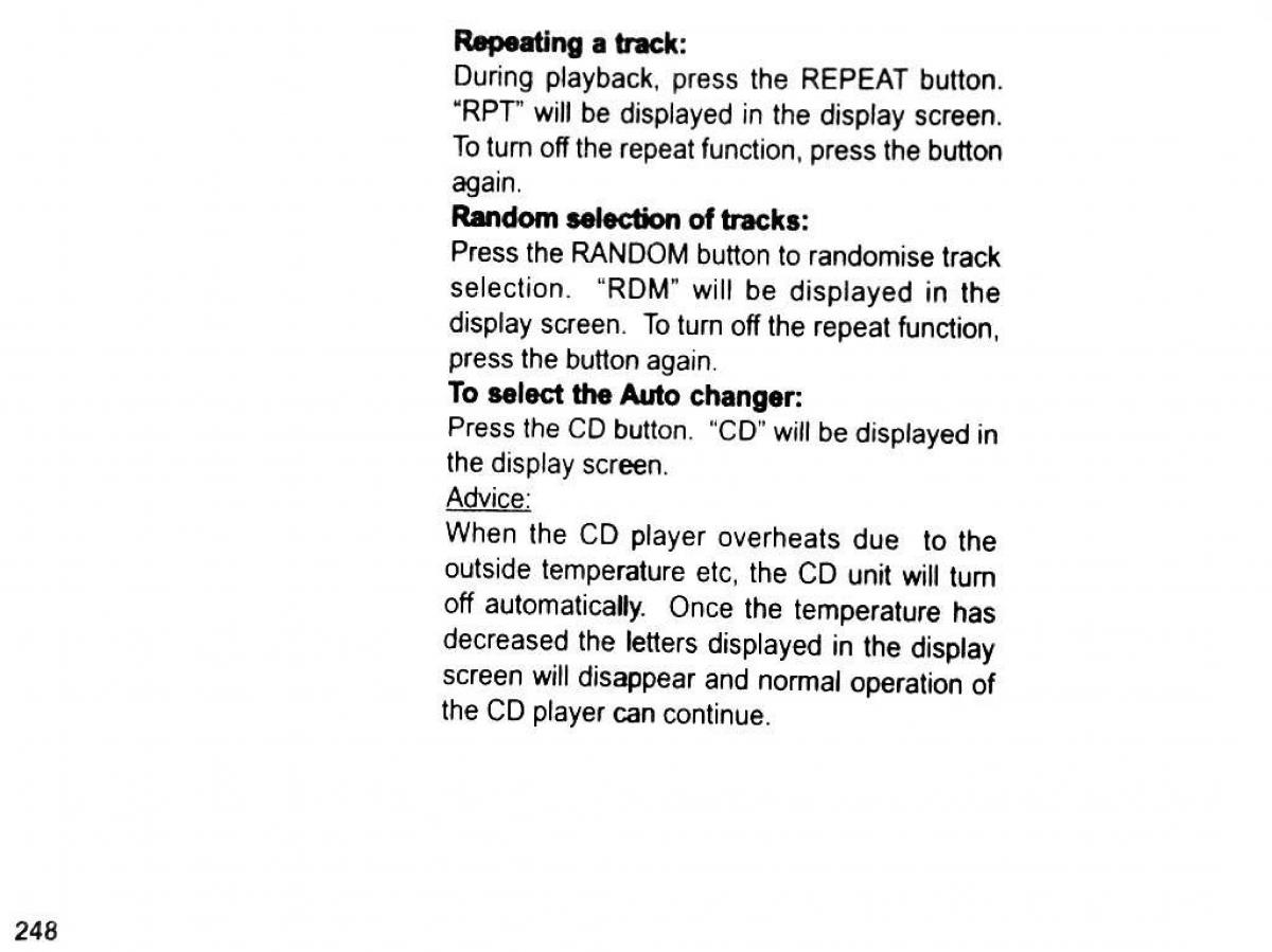 Mitsubishi Pajero II 2 owners manual / page 248