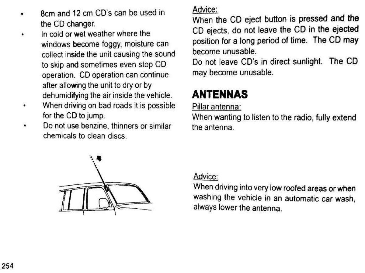 Mitsubishi Pajero II 2 owners manual / page 254