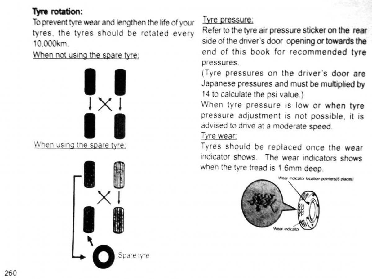 Mitsubishi Pajero II 2 owners manual / page 260