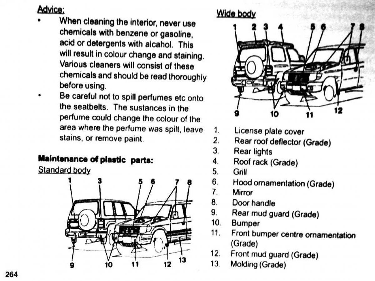 Mitsubishi Pajero II 2 owners manual / page 264