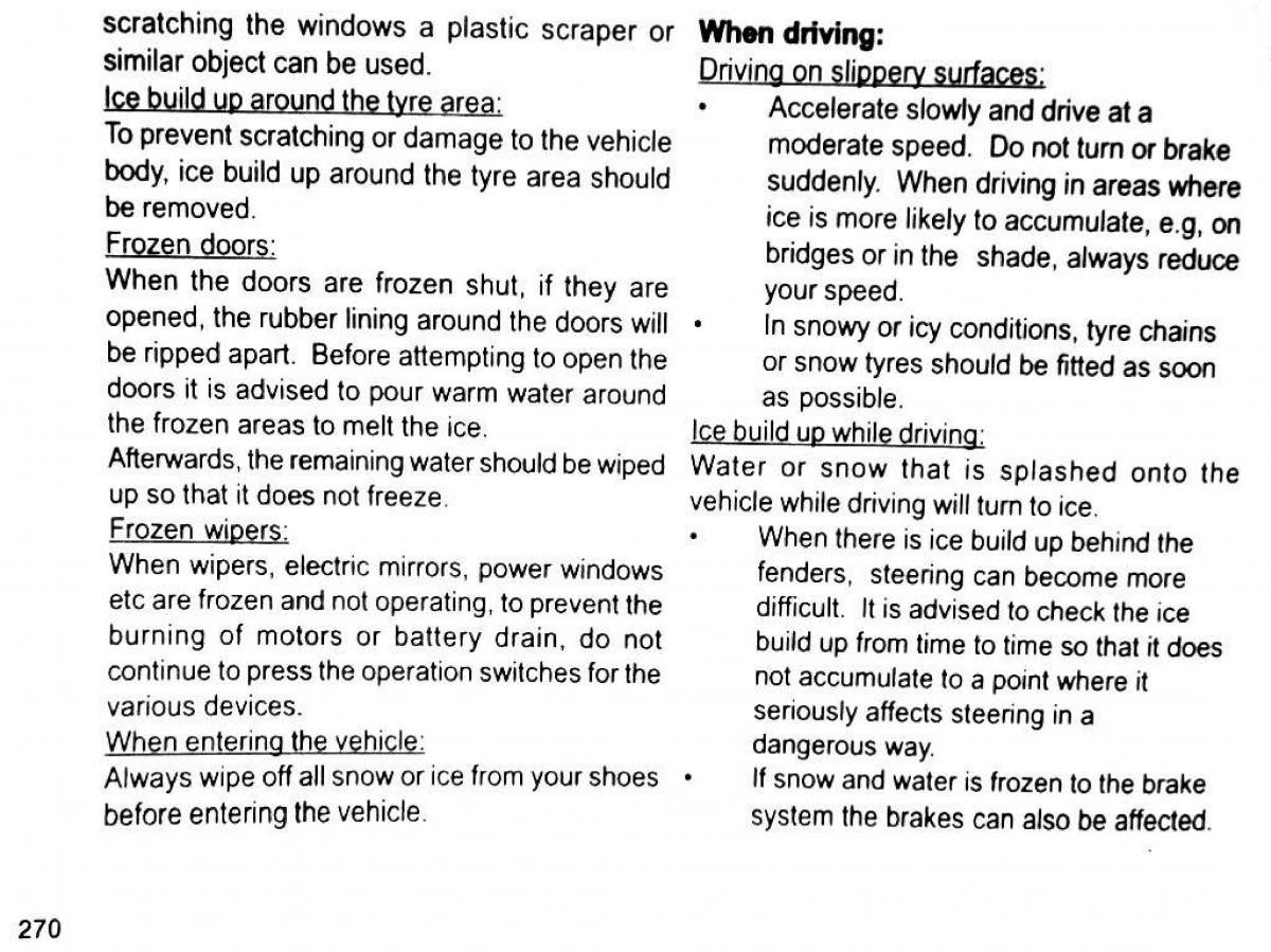 Mitsubishi Pajero II 2 owners manual / page 270