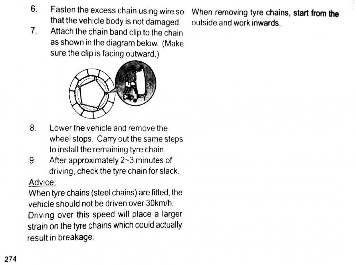 Mitsubishi Pajero II 2 owners manual / page 274