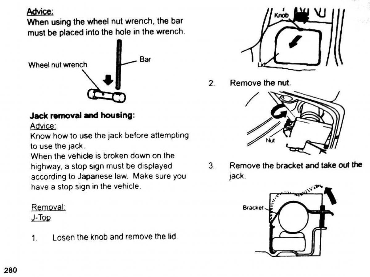 Mitsubishi Pajero II 2 owners manual / page 280