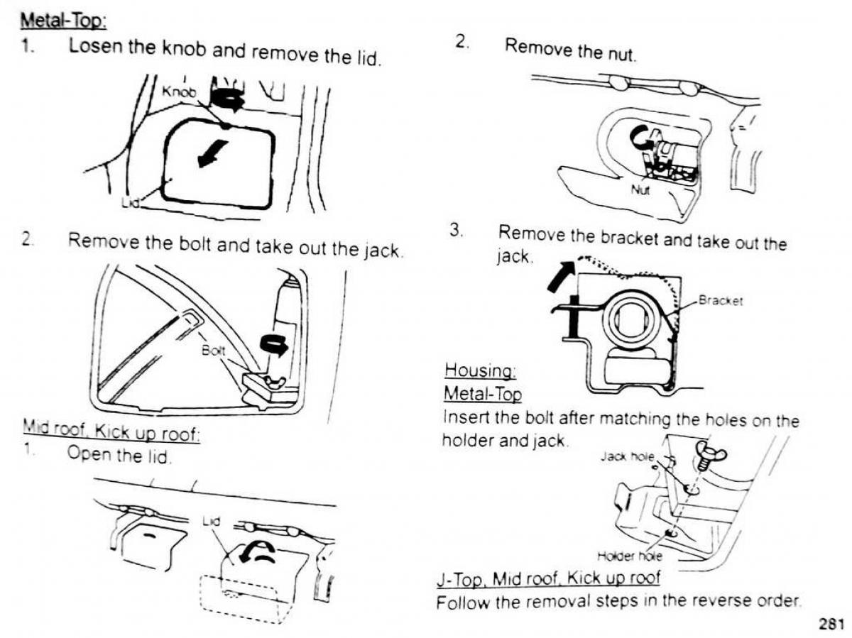 Mitsubishi Pajero II 2 owners manual / page 281