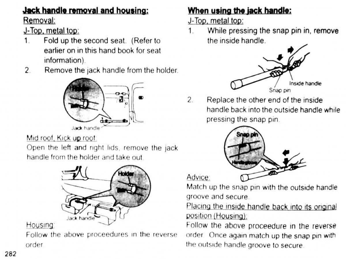 Mitsubishi Pajero II 2 owners manual / page 282