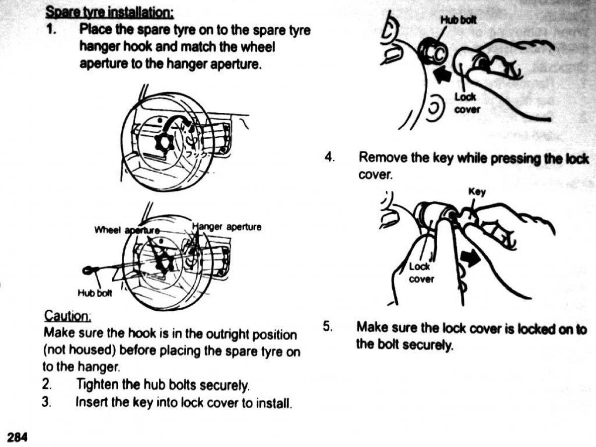 Mitsubishi Pajero II 2 owners manual / page 284