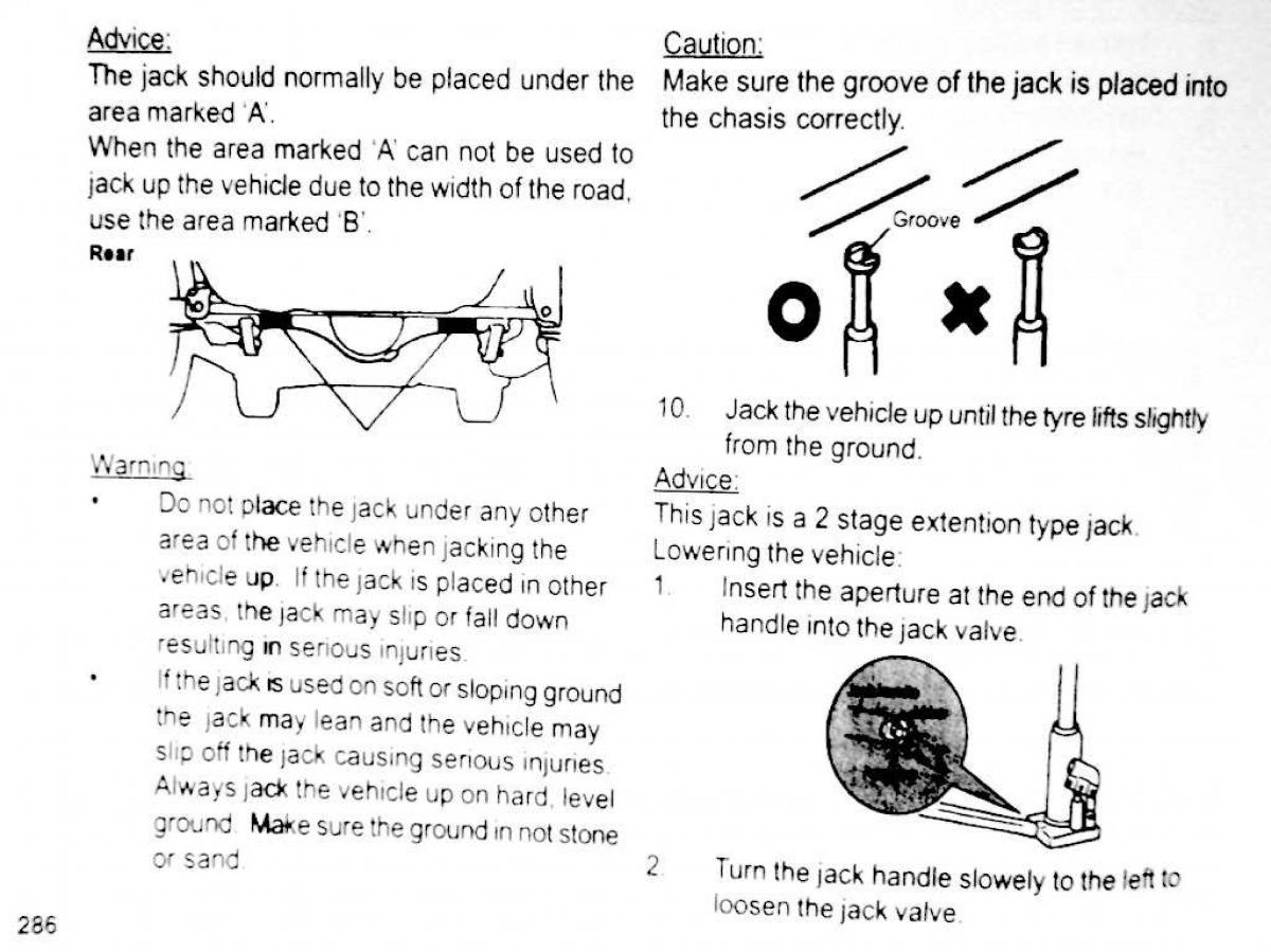 Mitsubishi Pajero II 2 owners manual / page 286