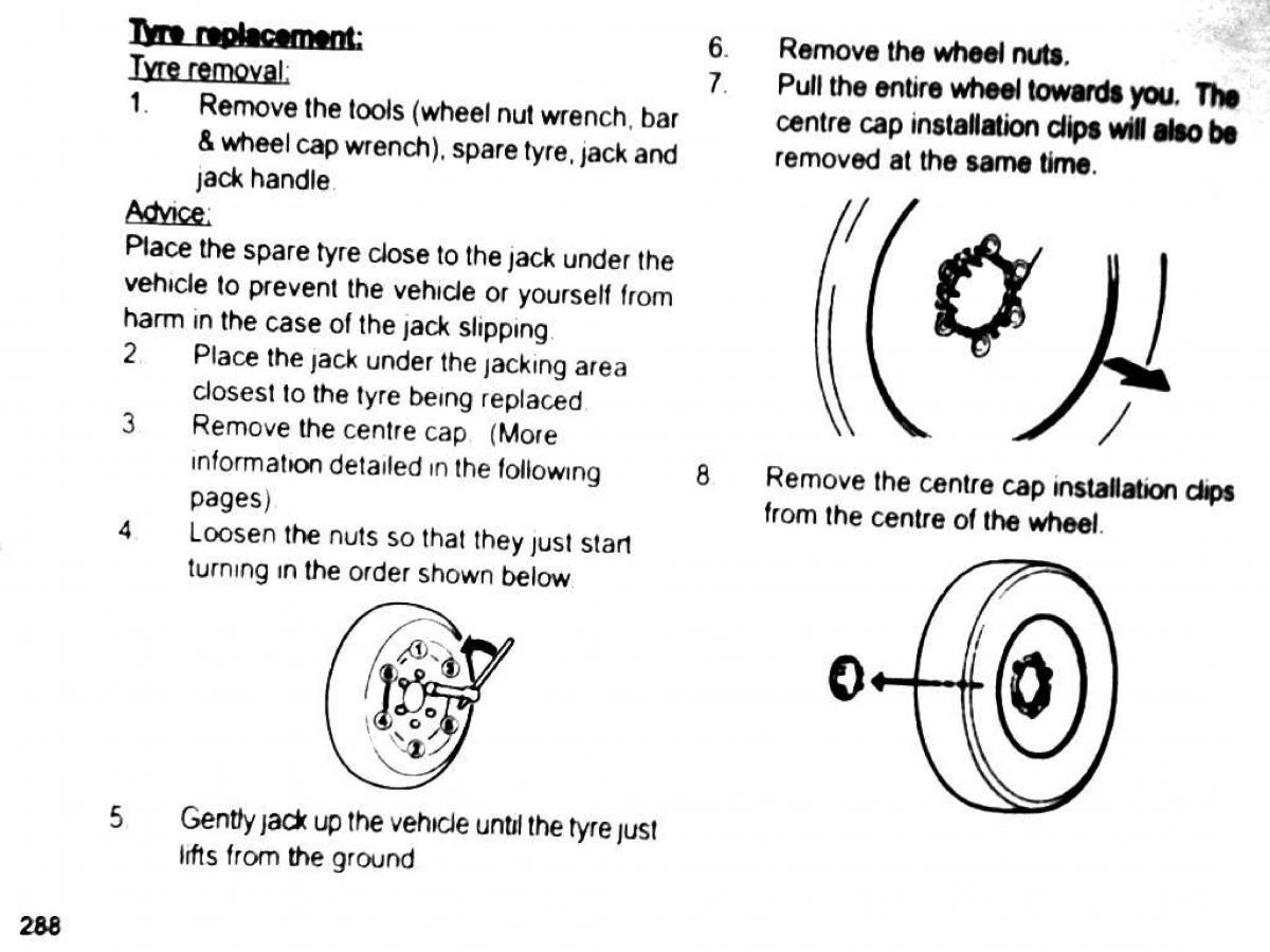 Mitsubishi Pajero II 2 owners manual / page 288