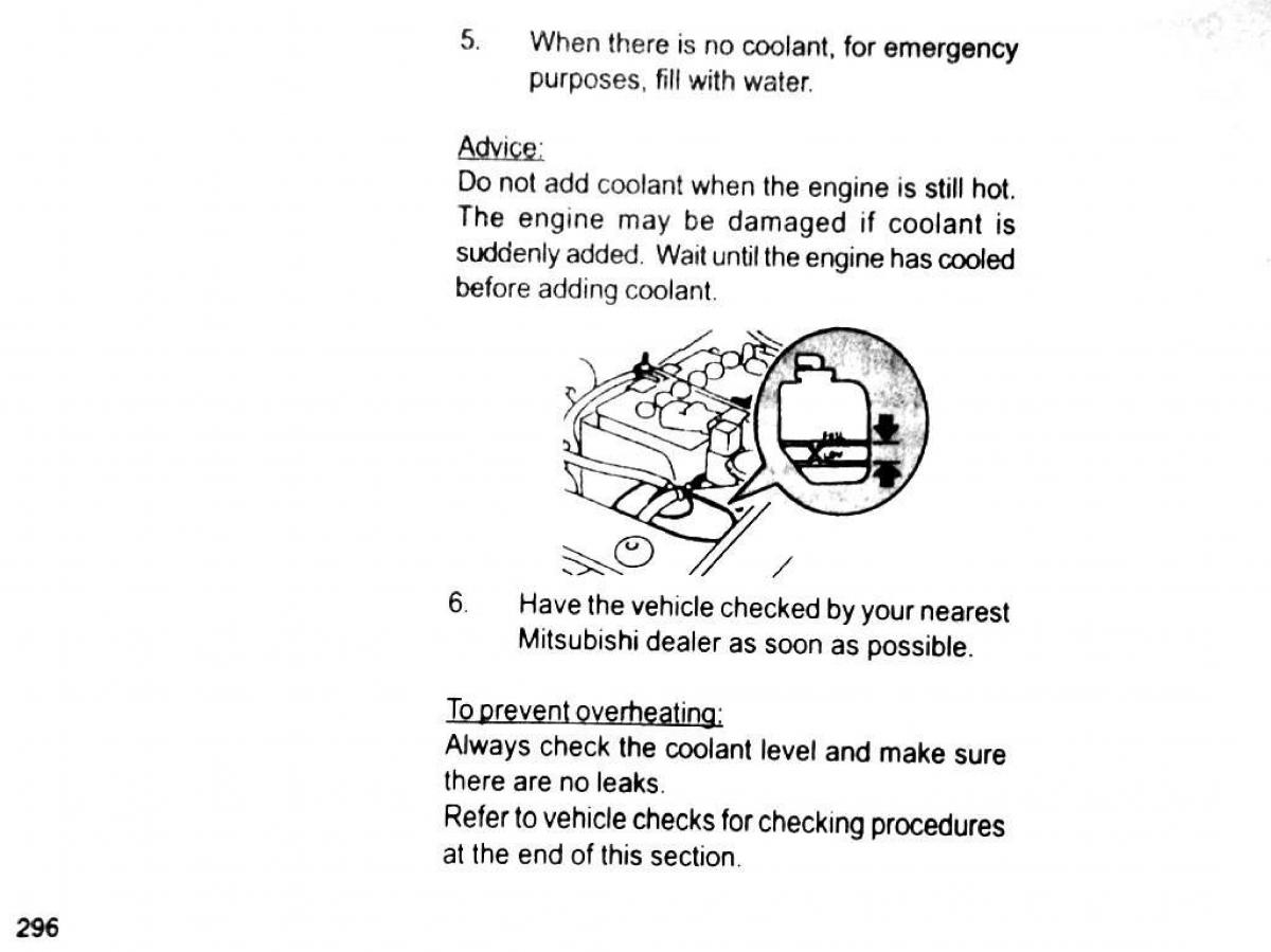 Mitsubishi Pajero II 2 owners manual / page 296