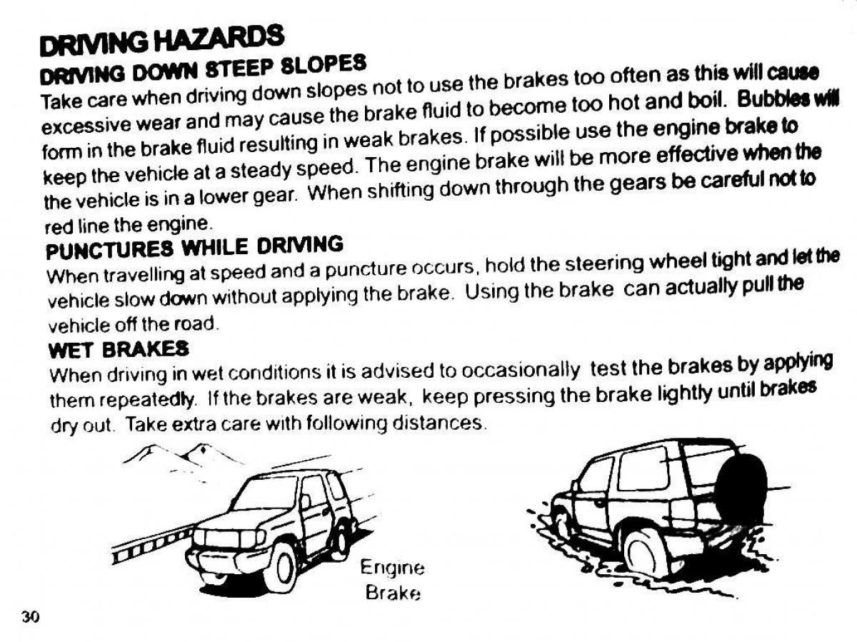 Mitsubishi Pajero II 2 owners manual / page 30