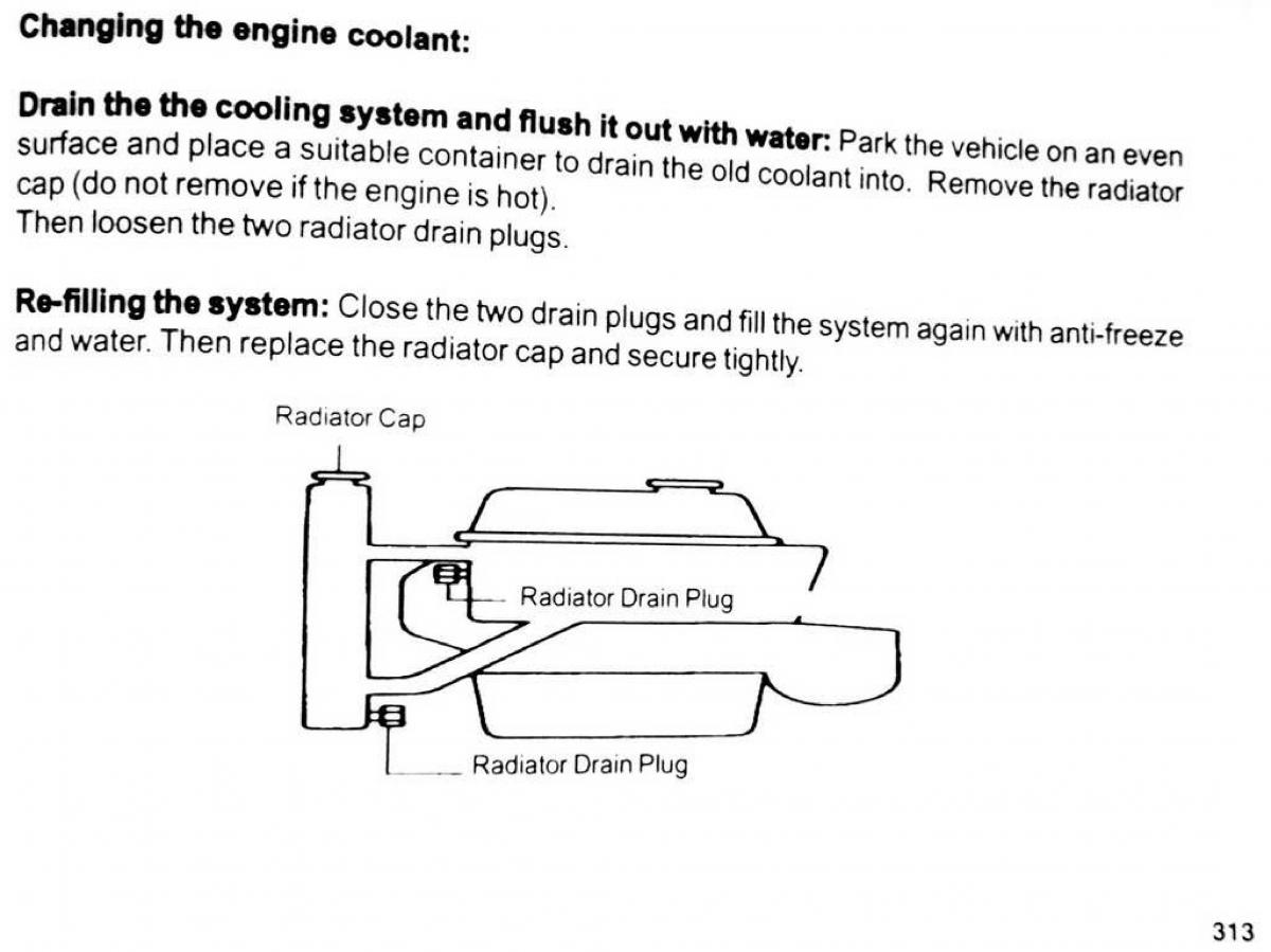 Mitsubishi Pajero II 2 owners manual / page 313