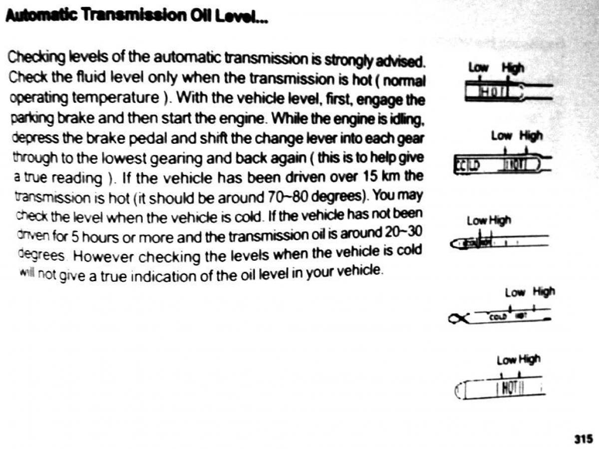 Mitsubishi Pajero II 2 owners manual / page 315