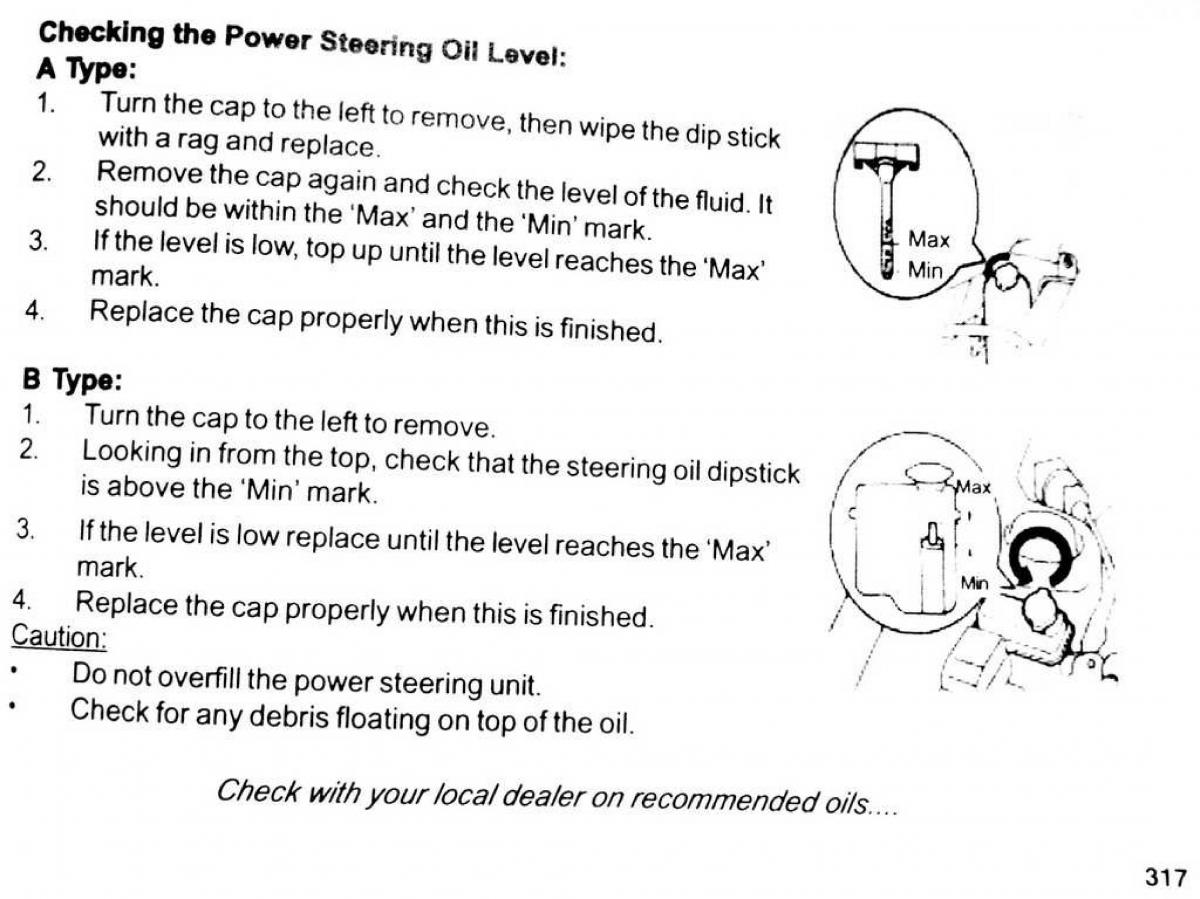 Mitsubishi Pajero II 2 owners manual / page 317