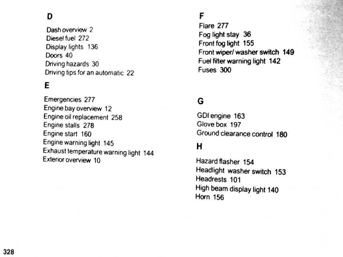 Mitsubishi Pajero II 2 owners manual / page 328