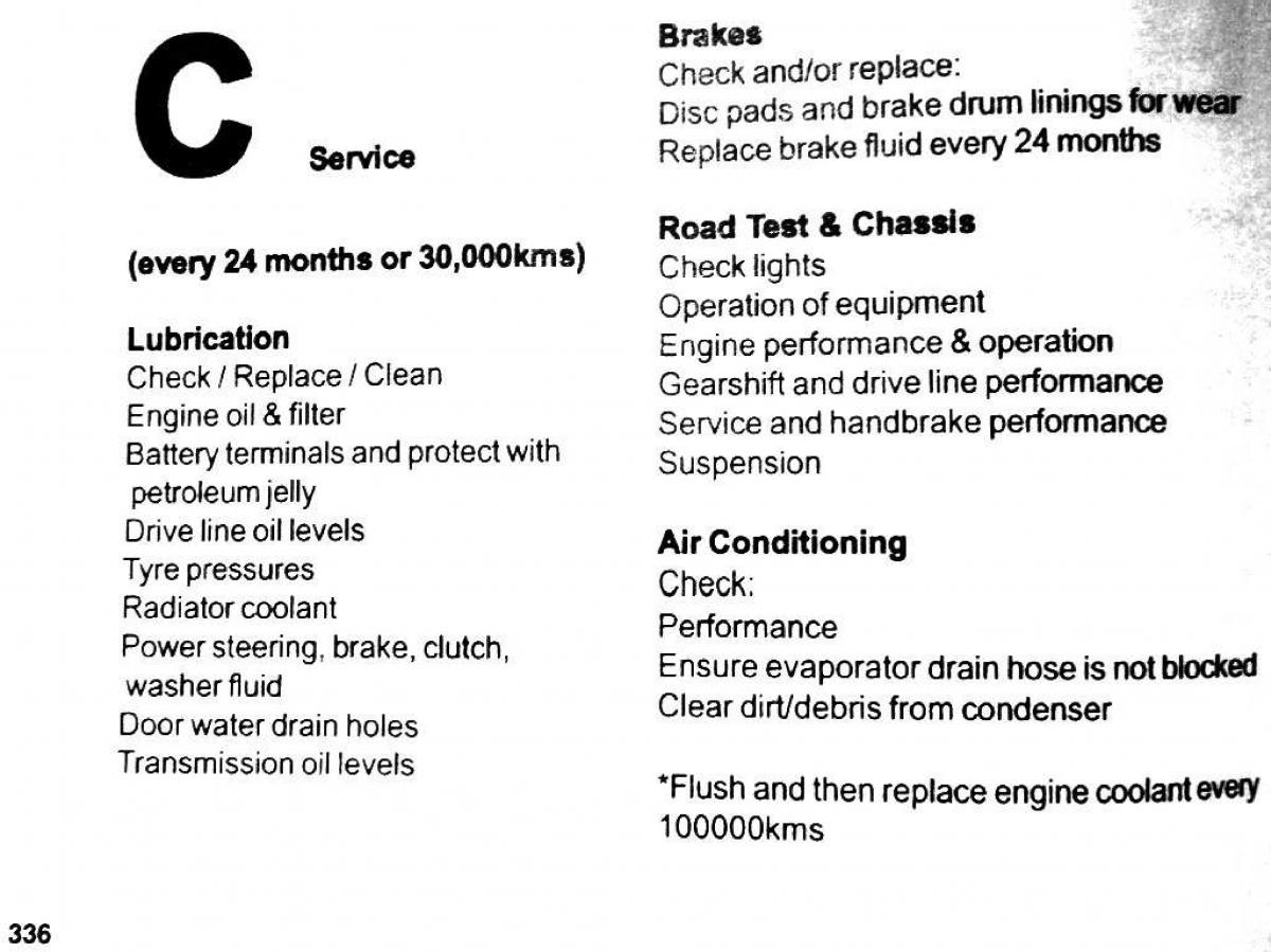 Mitsubishi Pajero II 2 owners manual / page 336