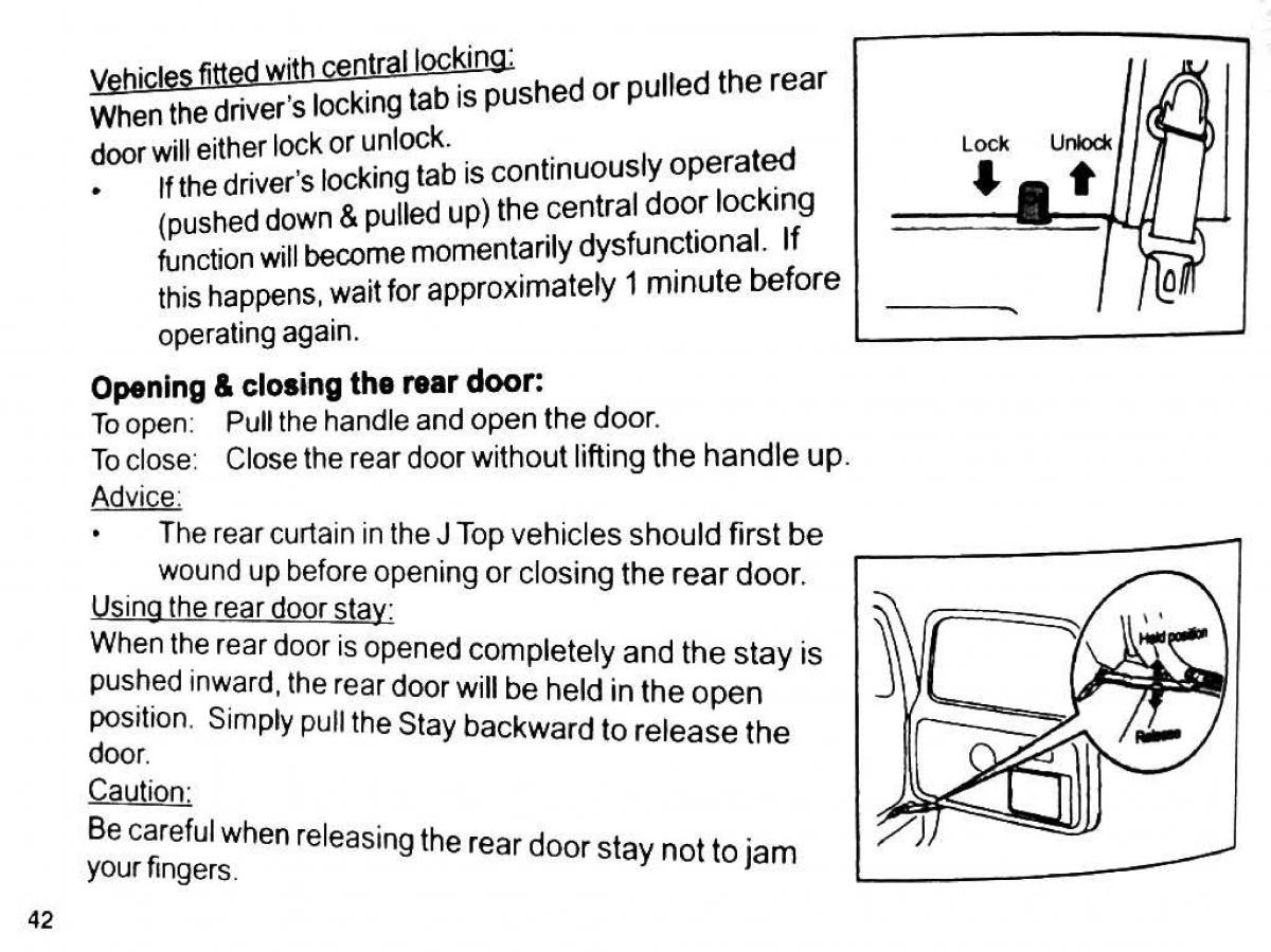 Mitsubishi Pajero II 2 owners manual / page 42