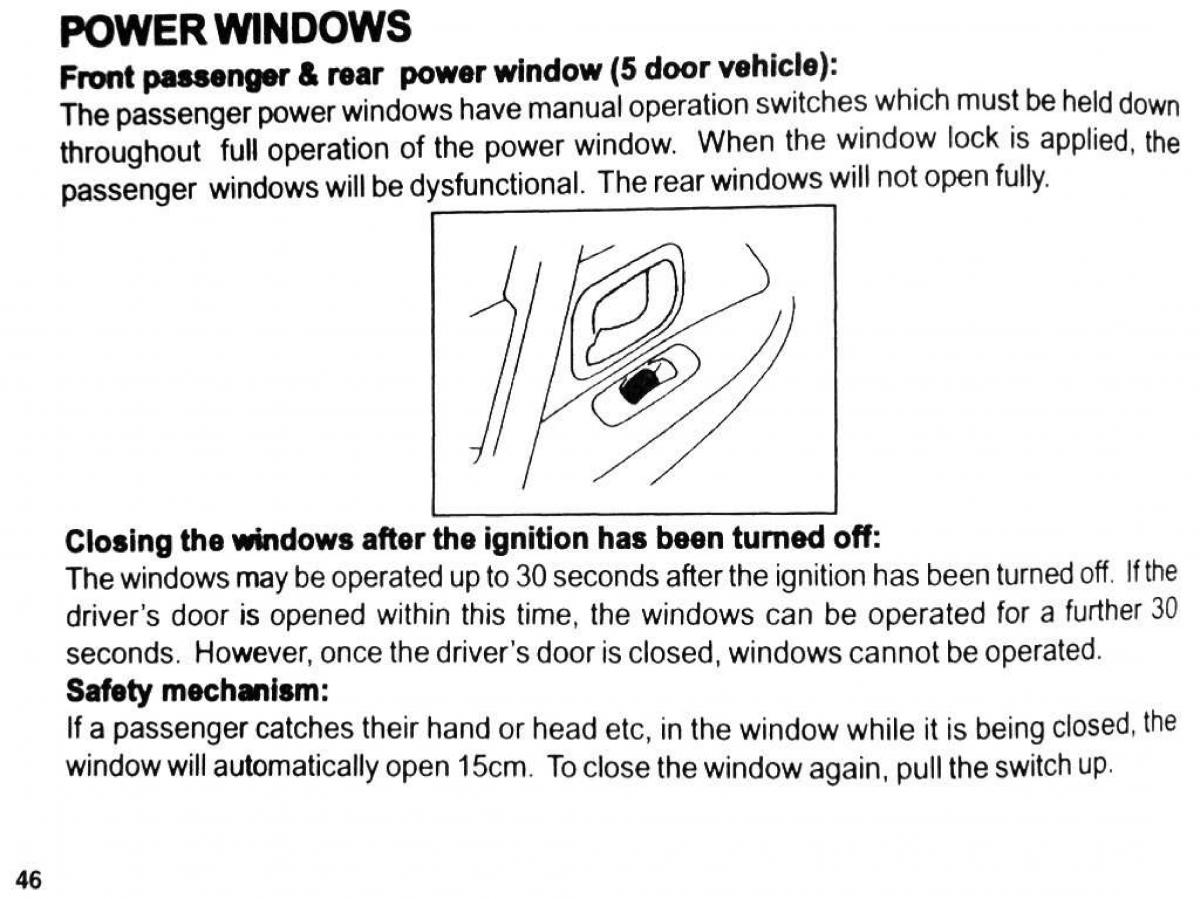 Mitsubishi Pajero II 2 owners manual / page 46