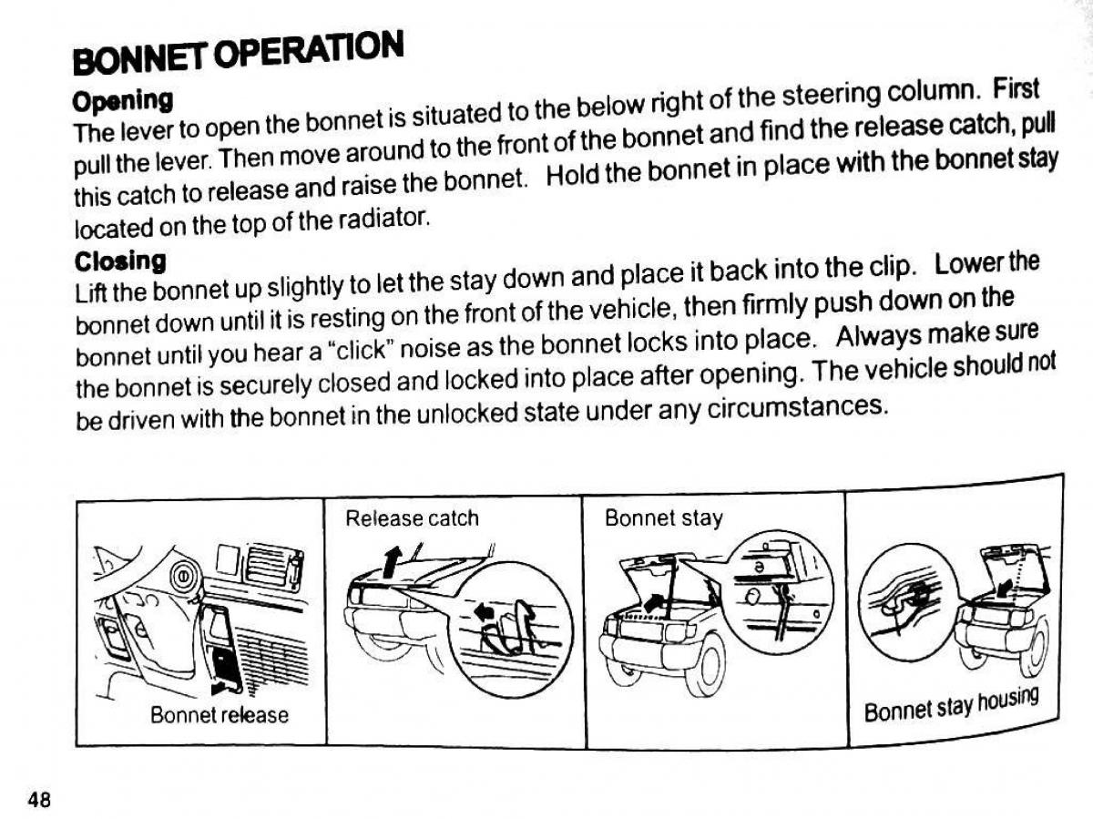 Mitsubishi Pajero II 2 owners manual / page 48